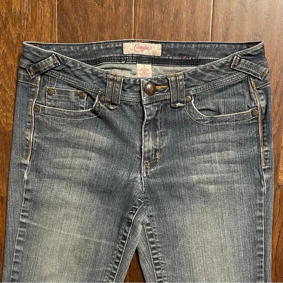 Vintage Candie's Low Rise Y2k Flared Denim Jeans - Picture 4 of 9